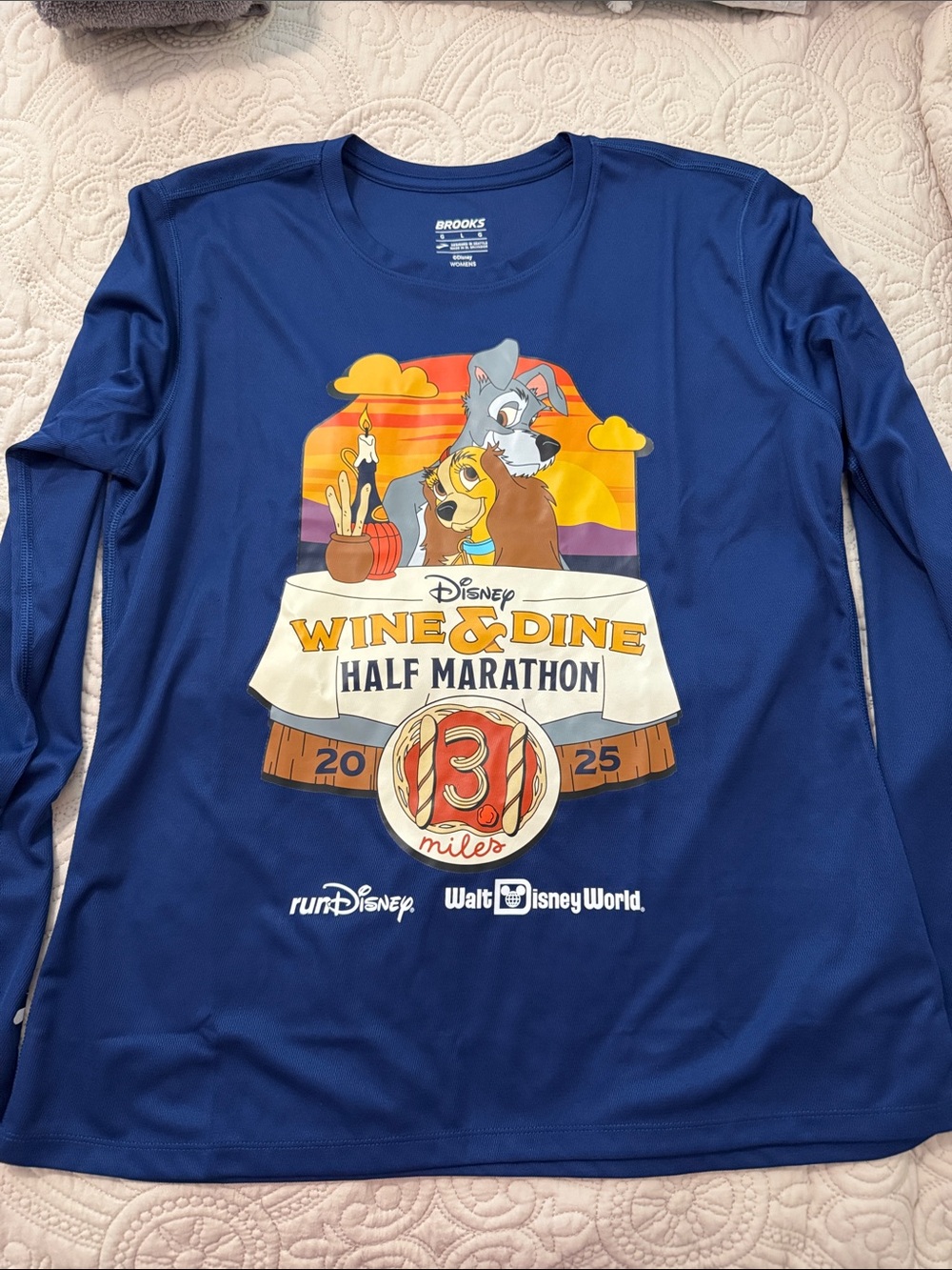 RunDisney Navy Blue Long-Sleeve Wine & Dine Half Marathon 2025 Shirt